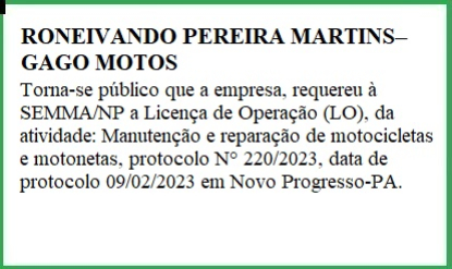 foto Notícia Novo Progresso