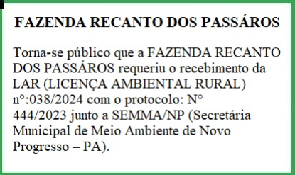 foto Not&iacute;cia Novo Progresso