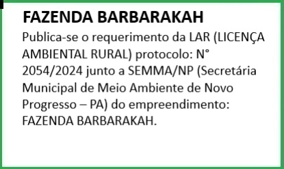 foto Not&iacute;cia Novo Progresso